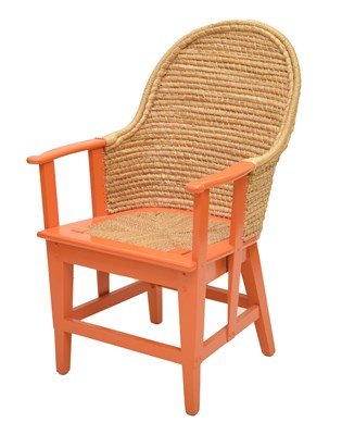 Lot 563 - Modern 'Orkney' style rush tub chair