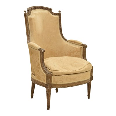Lot 518 - Ex Stansted Park Foundation No. 288 - French Louis XVI bergere armchair