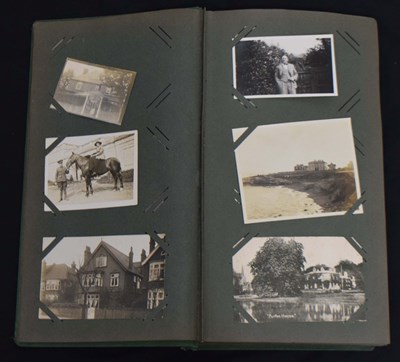 Lot 290 - Album of mainly early 20th century postcards and photographs