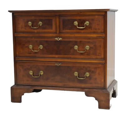 Lot 593 - Old reproduction mahogany chest of drawers
