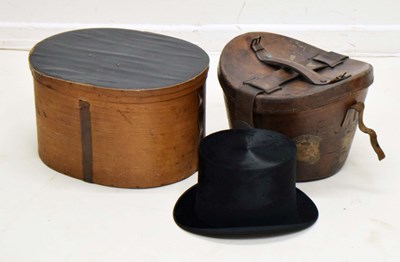 Lot 340 - 19th century leather hat box