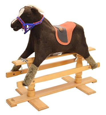 Lot 393 - Equestris, Arundel - Late 20th century child's plush rocking horse