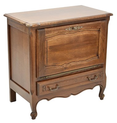 Lot 585 - 20th century French Louis XVI style carved oak low cabinet