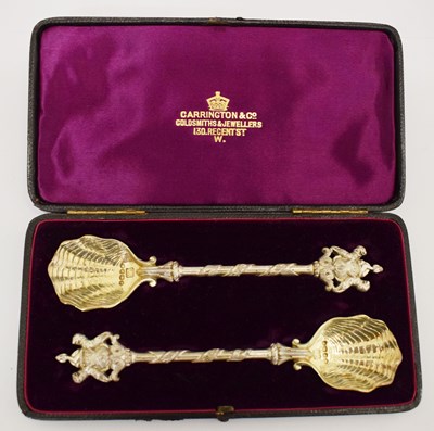 Lot 212 - Pair of Victorian silver commemorative spoons
