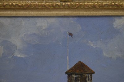Lot 420 - Campbell Archibald Mellon, ROI, RBA, (1876-1955) - Oil on panel - 'Beach Scene, Gorleston'