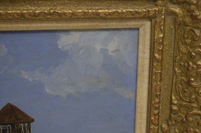 Lot 420 - Campbell Archibald Mellon, ROI, RBA, (1876-1955) - Oil on panel - 'Beach Scene, Gorleston'