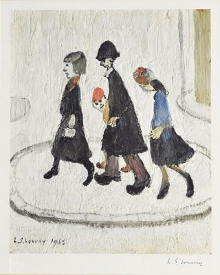 Lot 375 - Laurence Stephen Lowry (1887-1976) - Limited edition print - 'The Family'
