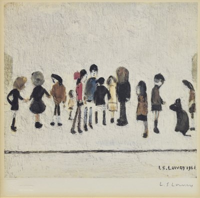 Lot 376 - Laurence Stephen Lowry (1887-1976) - Limited edition print - 'The Group of Children', 772 of 850