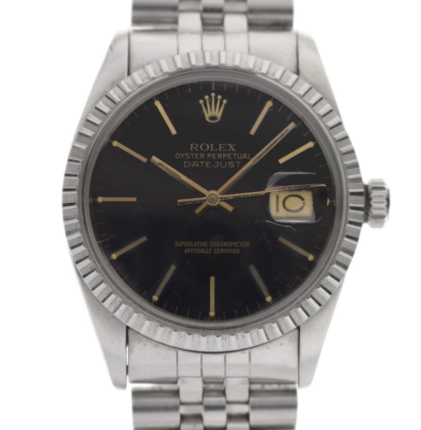 Lot 114 - Rolex - Oyster Perpetual Datejust stainless steel bracelet watch, ref. 16030