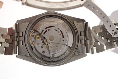 Lot 114 - Rolex - Oyster Perpetual Datejust stainless steel bracelet watch, ref. 16030