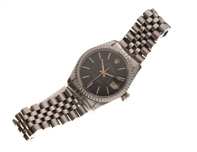 Lot 114 - Rolex - Oyster Perpetual Datejust stainless steel bracelet watch, ref. 16030