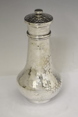 Lot 155 - Edward VII silver sugar caster in the Arts and Crafts taste