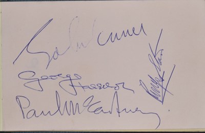 Lot 259 - The Beatles Interest - Autograph book bearing autograph signatures