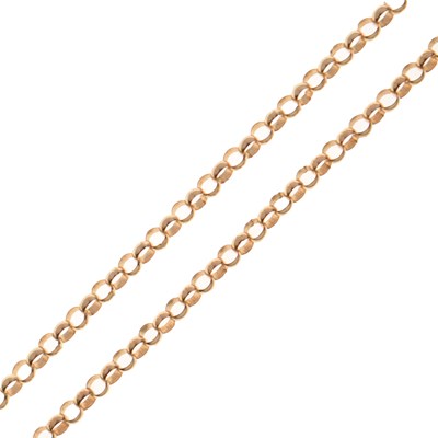 Lot 103 - 9ct gold belcher link chain