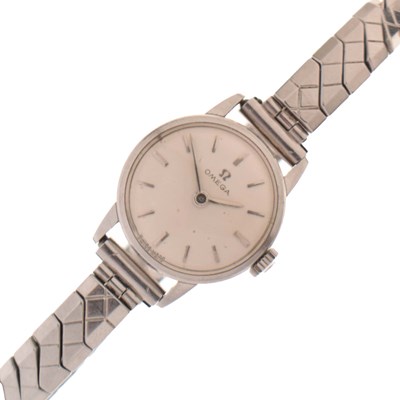 Lot 178 - Omega - Lady's stainless steel bracelet watch, ref. 11090-61