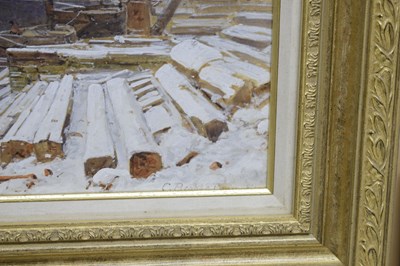 Lot 404 - Charles Brooke Branwhite (1851-1929) - Watercolour - 'Bristol Harbour in Winter'