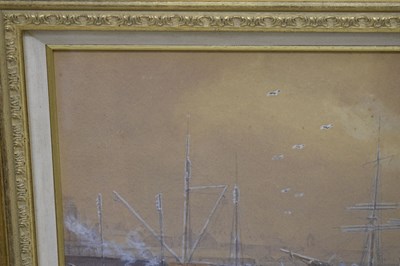 Lot 404 - Charles Brooke Branwhite (1851-1929) - Watercolour - 'Bristol Harbour in Winter'