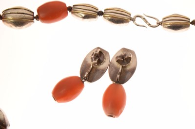 Lot 84 - Catherine Mannheim silver and 22ct necklace and earrings