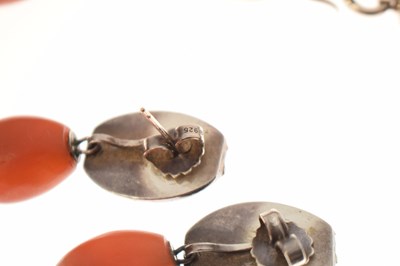 Lot 84 - Catherine Mannheim silver and 22ct necklace and earrings