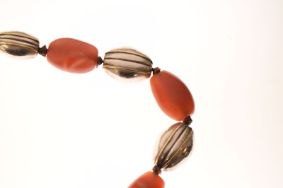 Lot 84 - Catherine Mannheim silver and 22ct necklace and earrings