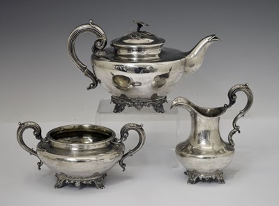 Lot 178 - Early 19th century matched three-piece silver tea set