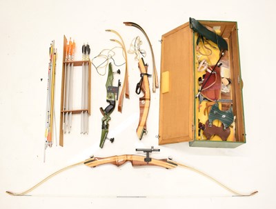 Lot 497 - Two Petron archery bows, and one Arten example, etc.