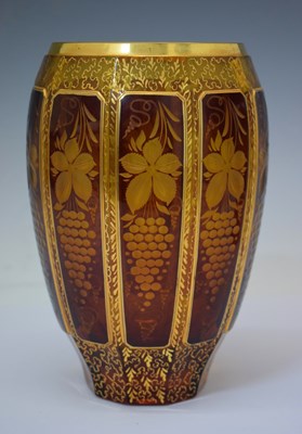 Lot 543 - Early 20th century Bohemian glass vase by Friedrich Egermann