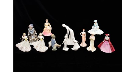 Lot 610 - Colllection of late 20th century ceramic figures etc