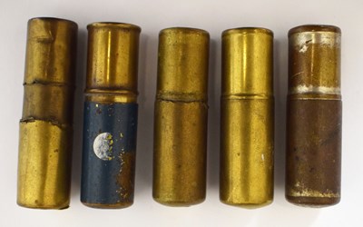 Lot 320 - The Parr Manufacturing Company - Five WWII era French brass cased petrol pocket lighters
