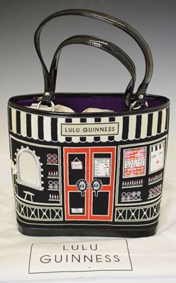 Lot 325 - Lulu Guinness - ‘Edith’ shop front canvas handbag