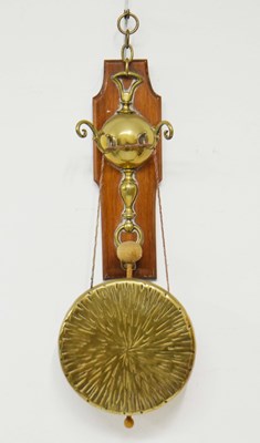 Lot 462 - Brass hanging dinner gong