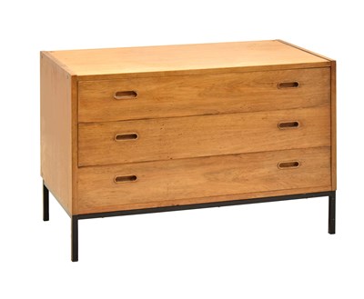 Lot 760 - Mid 20th century teak three drawer chest