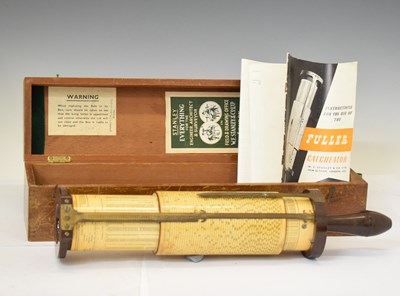 Lot 484 - Spiral Cylindrical slide rule calculator (Fuller's Calculator) by W.F. Stanley & Co, London