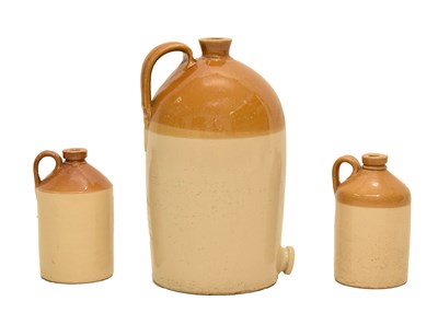 Lot 562 - Bristol Interest - Large stoneware flagon, Powell, Bristol