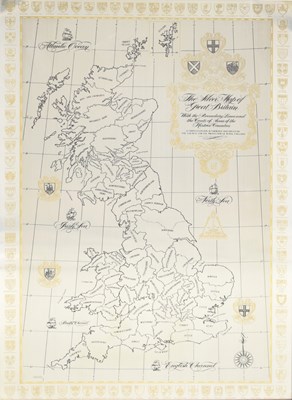 Lot 255 - Elizabeth II silver map of Great Britain