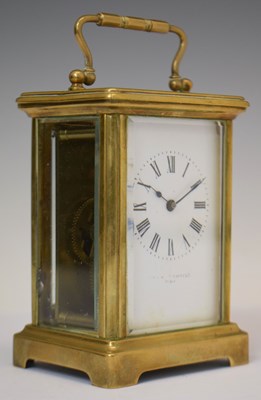 Lot 764 - Early 20th century French carriage clock, Sir John Bennett, Paris