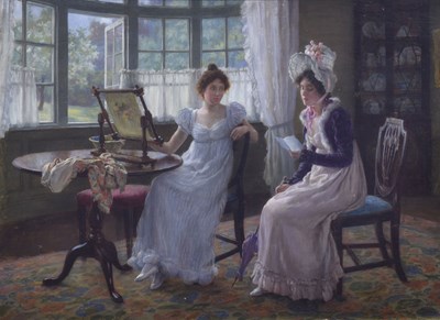 Lot 415 - Charles Haigh Wood, (1856-1927) - Oil on canvas - 'Private and Confidential'