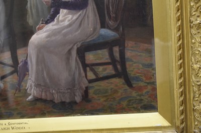 Lot 415 - Charles Haigh Wood, (1856-1927) - Oil on canvas - 'Private and Confidential'