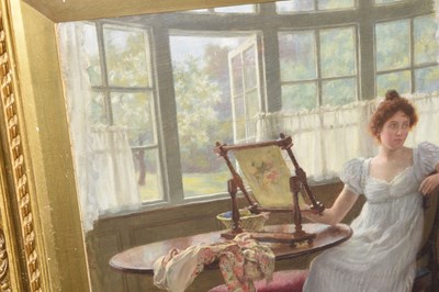 Lot 415 - Charles Haigh Wood, (1856-1927) - Oil on canvas - 'Private and Confidential'