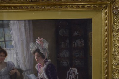 Lot 415 - Charles Haigh Wood, (1856-1927) - Oil on canvas - 'Private and Confidential'