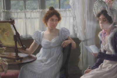 Lot 415 - Charles Haigh Wood, (1856-1927) - Oil on canvas - 'Private and Confidential'