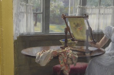 Lot 415 - Charles Haigh Wood, (1856-1927) - Oil on canvas - 'Private and Confidential'