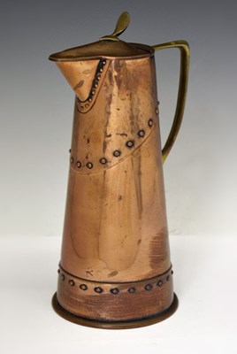 Lot 253 - WMF Jugendstill copper lidded ewer