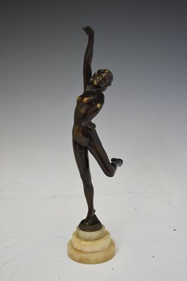 Lot 416 - Art Deco style bronzed figure of a female dancer