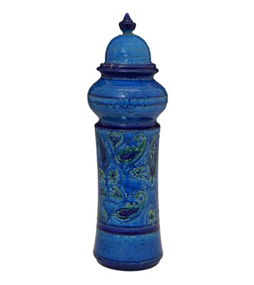 Lot 626 - Aldo Londi for Bitossi - Rimini blue vase and cover