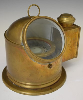 Lot 485 - Early 20th century ship's binnacle compass