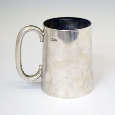 Lot 248 - Late Victorian silver pint mug