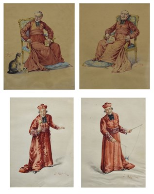 Lot 405 - 'J. Guiber' (follower of Alfred Charles Weber, 1862-1922) - Four studies of Cardinals