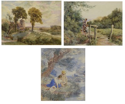 Lot 400 - Follower of Myles Birket Foster RWS (British, 1825-1899) - Three watercolour studies