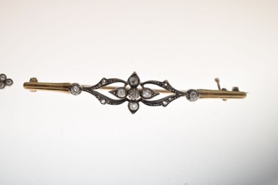 Lot 34 - Two diamond set early 20th century brooches